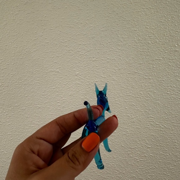 Vintage Blue Schnauzer Dog Figurine-hand blown Collectible - Picture 5 of 8